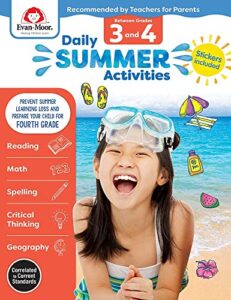evan-moor daily summer activities, grade 3-4