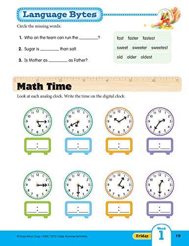 Evan-Moor Daily Summer Activities, Grade 2-3