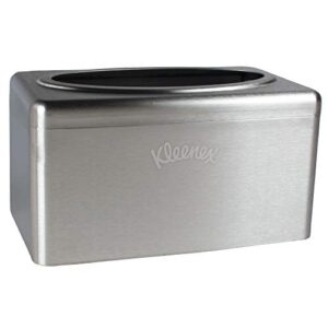 kleenex stainless steel countertop box towel cover (09924), for kleenex pop-up box hand towels, 2 per case
