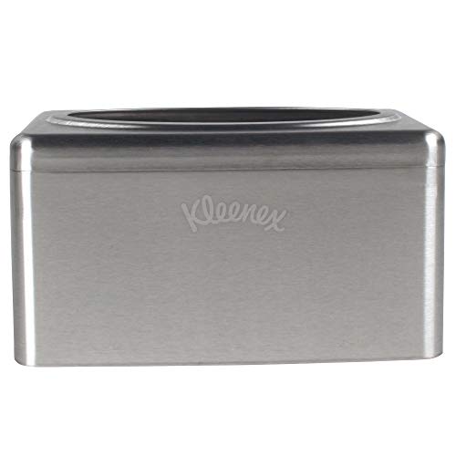 Kleenex Stainless Steel Countertop Box Towel Cover (09924), for Kleenex POP-UP Box Hand Towels, 2 per Case