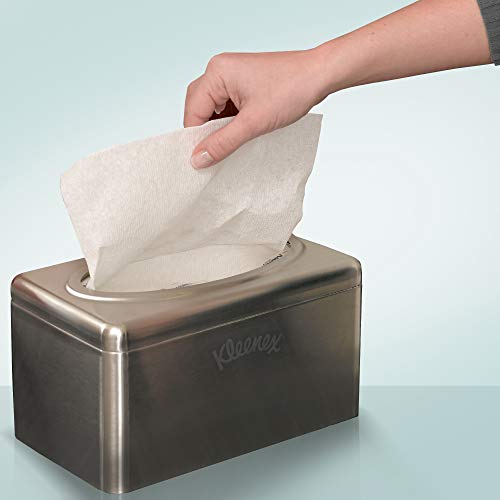 Kleenex Stainless Steel Countertop Box Towel Cover (09924), for Kleenex POP-UP Box Hand Towels, 2 per Case