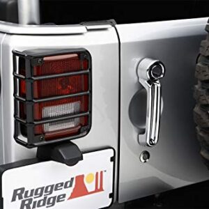 Rugged Ridge 11226.02 Euro Guard Kit, Tail Light, Black; 07-18 Jeep Wrangler JK