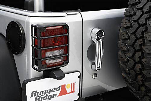 Rugged Ridge 11226.02 Euro Guard Kit, Tail Light, Black; 07-18 Jeep Wrangler JK