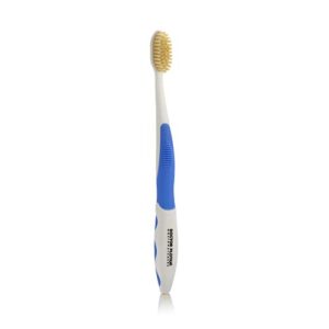mouthwatchers dr plotkas extra soft flossing toothbrush manual soft toothbrush for adults | ultra clean nano toothbrush | good for sensitive teeth and gums | 1 blue toothbrush