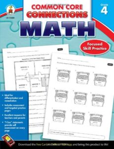 carson-dellosa common core connections math workbook, grade 4, ages 9 -10, 96 pages