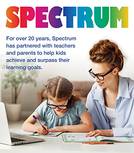 Spectrum 8th Grade Math Word Problems Workbook, Ages 13 to 14, Math Word Problems Grade 8, Percents and Interest, Whole Numbers, Algebra Prep, and Geometry Workbook - 128 Pages