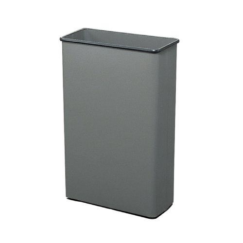 Safco Products 9618CH Rectangular Wastebasket, 88-Quart, Charcoal
