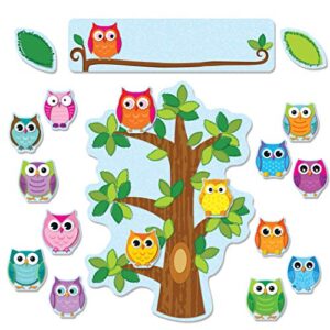 carson dellosa colorful owls behavior bulletin board set (110226)