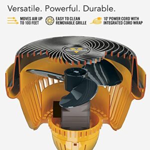 Vornado 293 Large Heavy Duty Air Circulator Shop Fan, Yellow, 16 In.