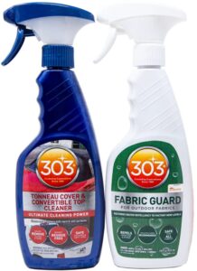 303 convertible fabric top cleaning and care kit – cleans and protects fabric tops – includes 303 tonneau cover and convertible top cleaner 16 fl. oz. + 303 fabric guard 16 fl. oz., (30520)