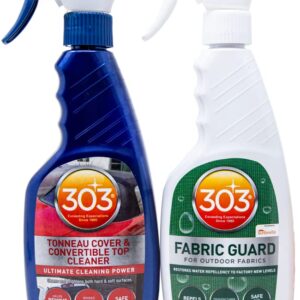 303 Convertible Fabric Top Cleaning and Care Kit - Cleans And Protects Fabric Tops - Includes 303 Tonneau Cover And Convertible Top Cleaner 16 fl. oz. + 303 Fabric Guard 16 fl. oz., (30520)