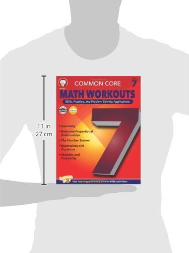 Mark Twain Media | Common Core Math Workouts Workbook | 7th Grade, 64pgs