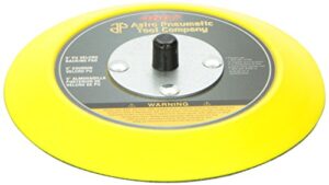 astro pneumatic tool 4607 5″ pu hook & loop backing pad , yellow