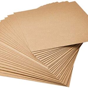 Grafix Medium Weight Acid-Free 0.057” Chipboard Sheets, Create Three-Dimensional Embellishments for Cards, Papercrafts, Mixed Media, Home Décor, and More, 12 x 12, Natural, 25 Count