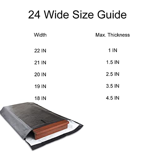 LAMINET Premium Heavy Duty Table Leaf Storage Bag water , scratch resistant. Extra Thick waterproof exterior heavy duty flannel backing. Store Your Table Leaves safely. Holds Leaves up to 26" wide.