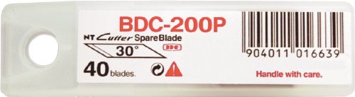 NT Cutter 30-Degree Blades for Art Knife and Circle Cutter, 40-Blade/Pack, 1 Pack (BDC-200P)