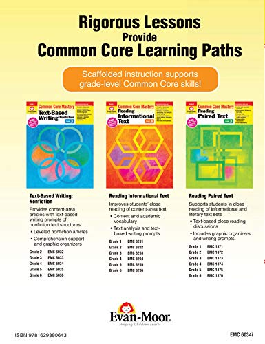 Evan-Moor Text-Based Writing: Common Core Mastery Book, Grade 4