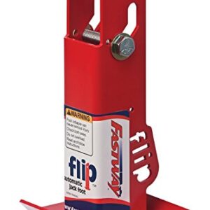 Fastway Flip 88-00-6500 Trailer Tongue Automatic Fold-Up Jack Foot Plate--6 Inch Extension (2-Inch Inner Jack Tube), 2 1/4 Inch , RED