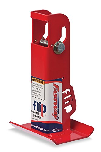 Fastway Flip 88-00-6500 Trailer Tongue Automatic Fold-Up Jack Foot Plate--6 Inch Extension (2-Inch Inner Jack Tube), 2 1/4 Inch , RED