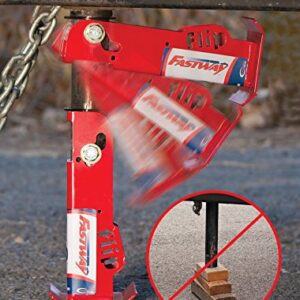 Fastway Flip 88-00-6500 Trailer Tongue Automatic Fold-Up Jack Foot Plate--6 Inch Extension (2-Inch Inner Jack Tube), 2 1/4 Inch , RED