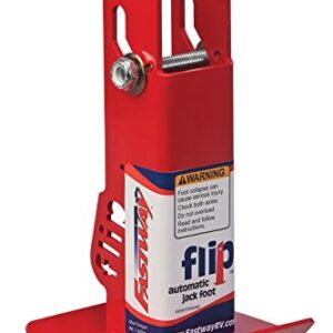 Fastway Flip 88-00-6500 Trailer Tongue Automatic Fold-Up Jack Foot Plate--6 Inch Extension (2-Inch Inner Jack Tube), 2 1/4 Inch , RED