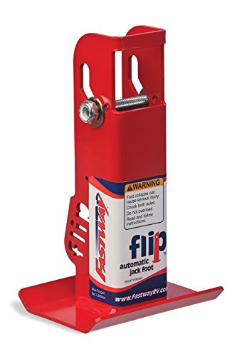 Fastway Flip 88-00-6500 Trailer Tongue Automatic Fold-Up Jack Foot Plate--6 Inch Extension (2-Inch Inner Jack Tube), 2 1/4 Inch , RED