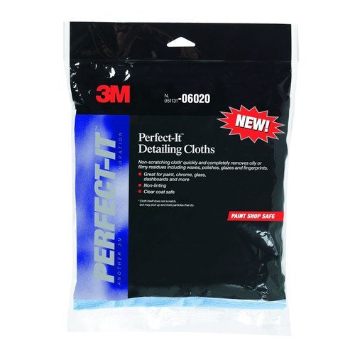 3M 6020 6-Pk Detailing Cloth Perfect-It Iii Auto Detailing Cloth44; Light Blue44; 12 in. X 14 in. 6 Cloths Per Pack