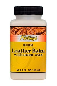 fiebing’s leather balm with atom wax neutral, 4 oz