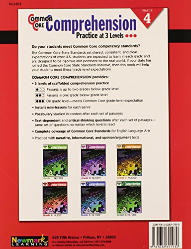 Newmark Learning Grade 4 Common Core Comprehension Aid