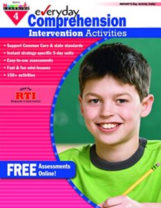 newmark learning grade 4 everyday comprehension intervention activities aid book (eia)