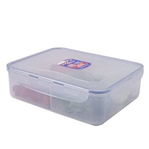 LOCK & LOCK Rectangular Food Container with Divider, Short, 16.2-Cup, 131-Fluid Ounces