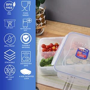 LOCK & LOCK Rectangular Food Container with Divider, Short, 16.2-Cup, 131-Fluid Ounces