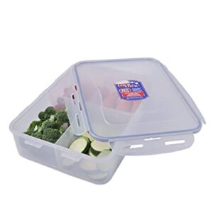 LOCK & LOCK Rectangular Food Container with Divider, Short, 16.2-Cup, 131-Fluid Ounces
