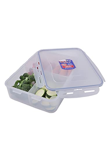 LOCK & LOCK Rectangular Food Container with Divider, Short, 16.2-Cup, 131-Fluid Ounces