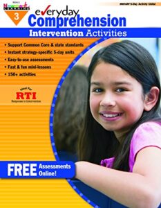 newmark learning grade 3 everyday comprehension intervention activities aid book (eia)