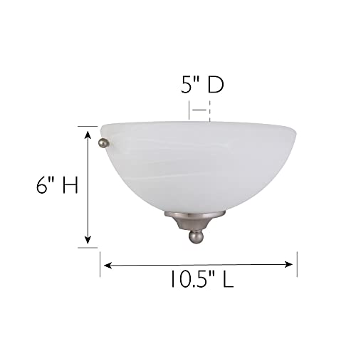 Design House 511584 Millbridge 1 Light Wall Light, Satin Nickel