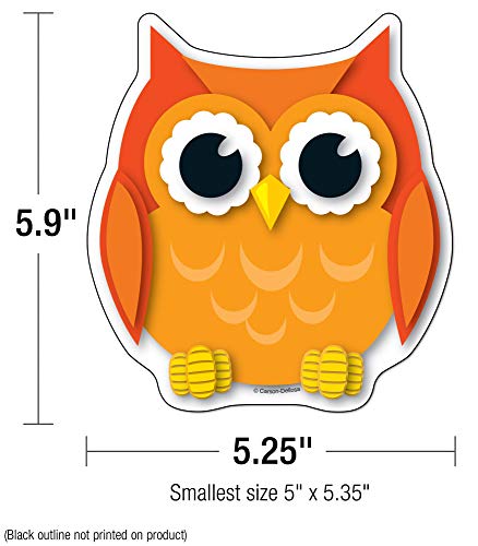 Carson Dellosa Colorful Owls Cutouts, 36 Owl Cutouts for Bulletin Board and Classroom Décor, Bird Décor Classroom Cut-outs, Bird Cutouts for Classroom Bulletin Board Decorations