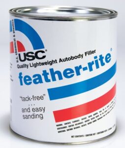 u. s. chemical & plastics feather-rite lightweight autobody filler, gallon (usc-21330)