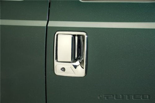 Putco 401209 Chrome Trim Door Handle Covers without Passenger Keyhole for Super Duty (4 Door)