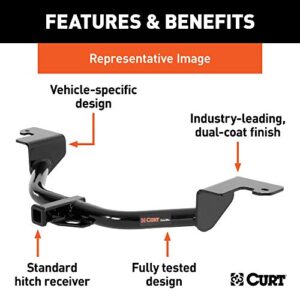 CURT 120583 Class 2 Trailer Hitch with Ball Mount, 1-1/4-Inch Receiver, Compatible with Select Cadillac DeVille, DTS