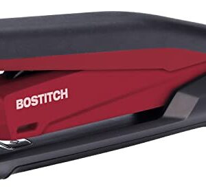 Bostitch inPower Spring-Powered Desktop Stapler, Easy Stapling Technology, Red