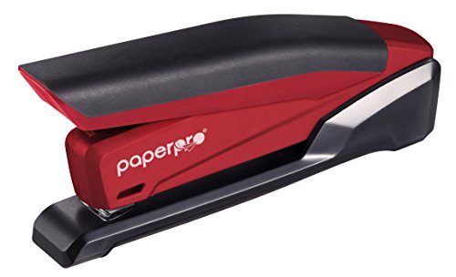 Bostitch inPower Spring-Powered Desktop Stapler, Easy Stapling Technology, Red