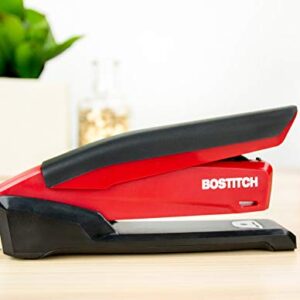 Bostitch inPower Spring-Powered Desktop Stapler, Easy Stapling Technology, Red
