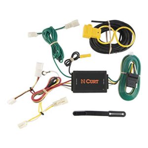 curt 56106 vehicle-side custom 4-pin trailer wiring harness, select toyota sienna , black