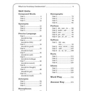 Vocabulary Fundamentals, Grade 3