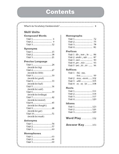 Vocabulary Fundamentals, Grade 3