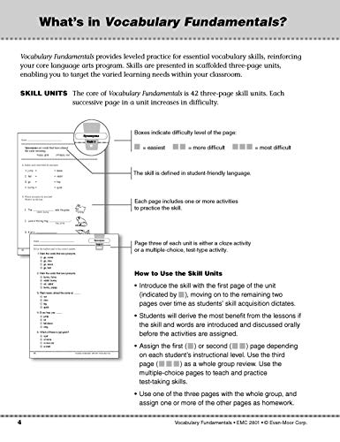 Vocabulary Fundamentals, Grade 1 Teacher Resource