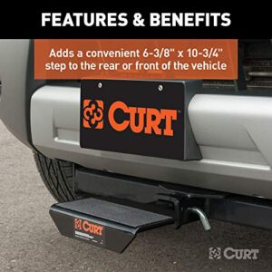 CURT 31001 10-3/4-Inch Non-Skid Trailer Hitch Step for 2-Inch Receiver
