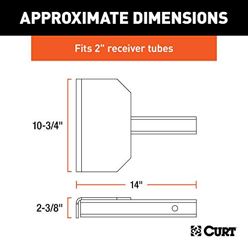 CURT 31001 10-3/4-Inch Non-Skid Trailer Hitch Step for 2-Inch Receiver