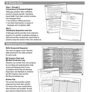 Evan-Moor Daily Language Review, Grade 7 Actvities Homeschooling & Classroom Resource Workbook, Reproducible Worksheets, Teacher Edition, Daily Practice, Skills Assessment, Grammar, Punctuation